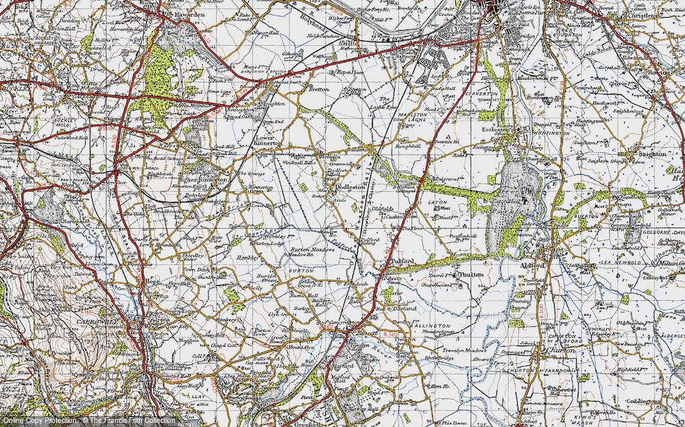 Old Map of Dodleston, 1947 in 1947