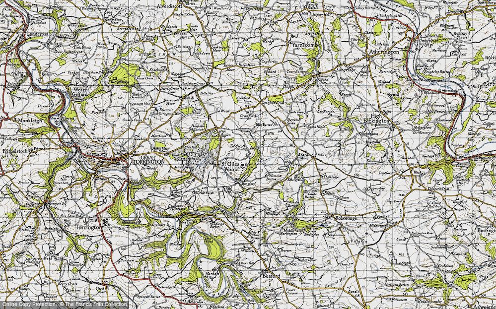 Old Map of Dodscott, 1946 in 1946