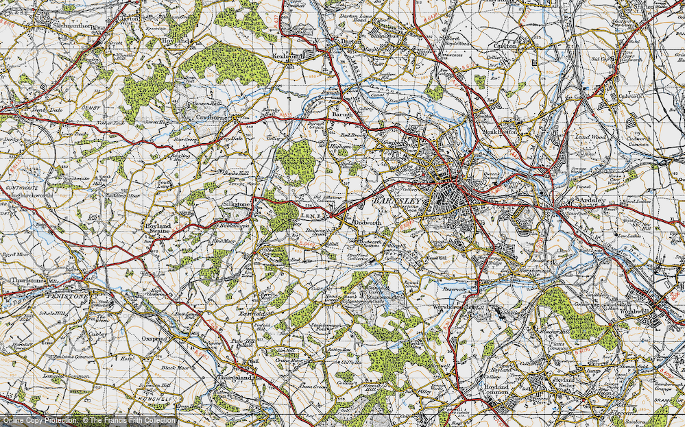 Old Map of Dodworth, 1947 in 1947