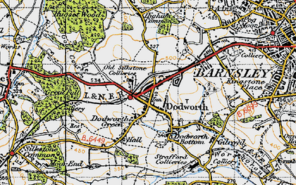 Old map of Dodworth in 1947