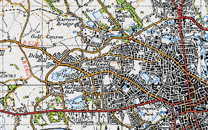 Old map of Doffcocker in 1947