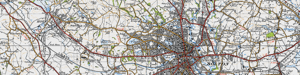 Old map of Doffcocker in 1947