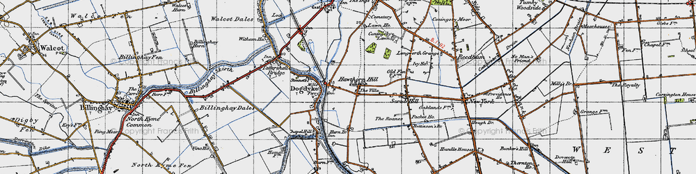 Old map of Dogdyke in 1946