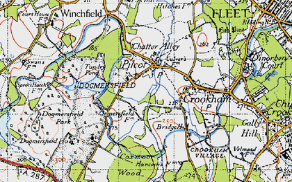 Old map of Dogmersfield in 1940