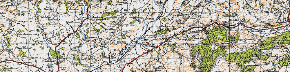 Old map of Dolau in 1947
