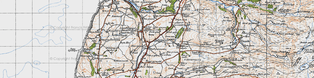 Old map of Dole in 1947