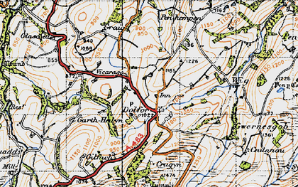 Old map of Dolfor in 1947