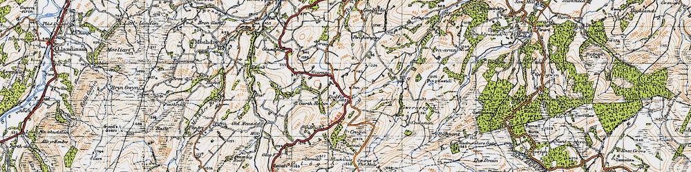 Old map of Dolfor in 1947