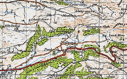Old map of Dollwen in 1947