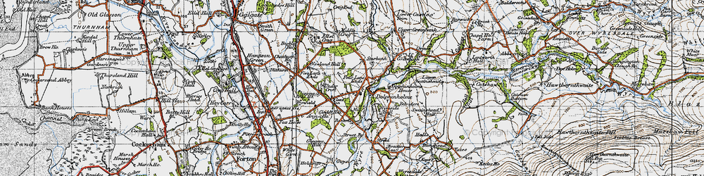 Old map of Dolphinholme in 1947