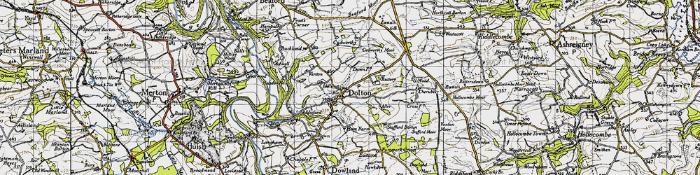 Old map of Dolton in 1946