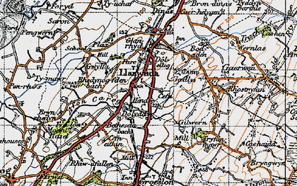 Old map of Dolydd in 1947