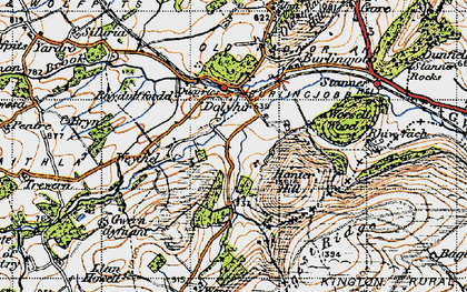 Old map of Dolyhir in 1947