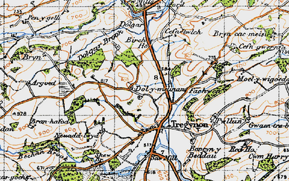 Old map of Dolymelinau in 1947