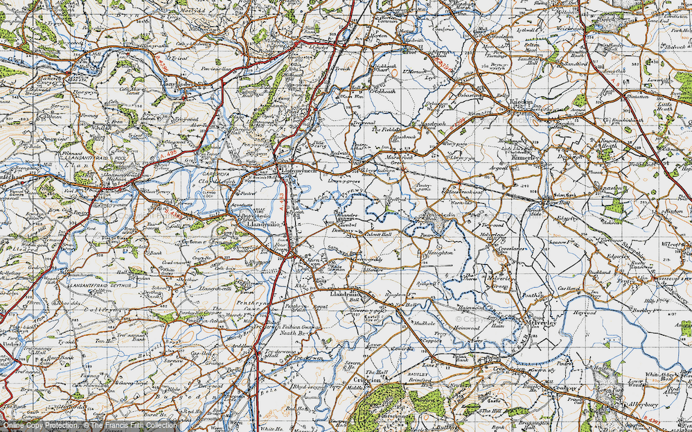 Old Map of Domgay, 1947 in 1947