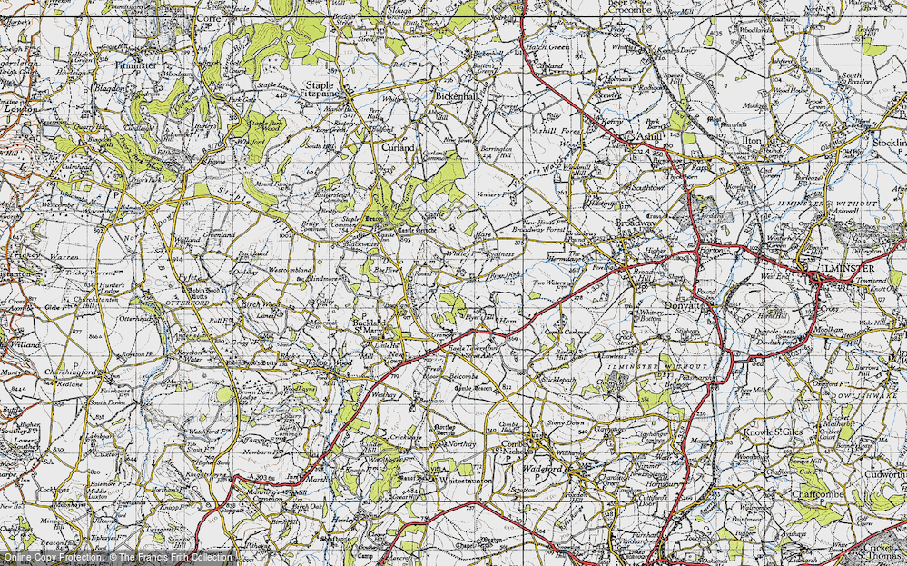 Old Map of Dommett, 1946 in 1946