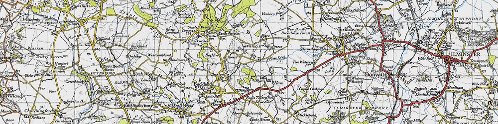 Old map of Dommett in 1946