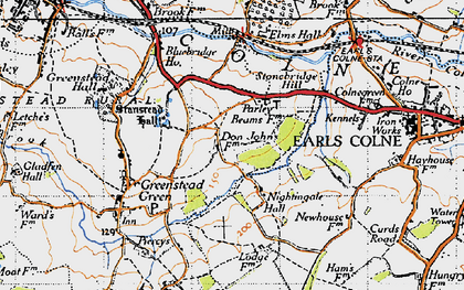 Old map of Don Johns in 1945