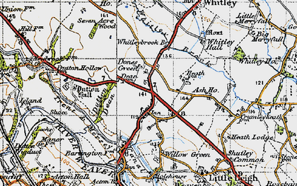 Old map of Dones Green in 1947