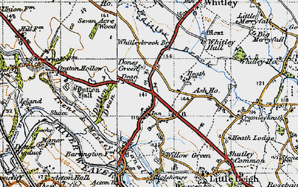 Old map of Trent & Mersey Canal in 1947