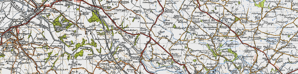 Old map of Dones Green in 1947