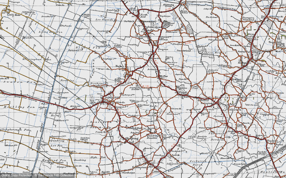 Old Map of Donington Eaudike, 1946 in 1946