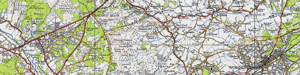 Old map of Donkey Town in 1940