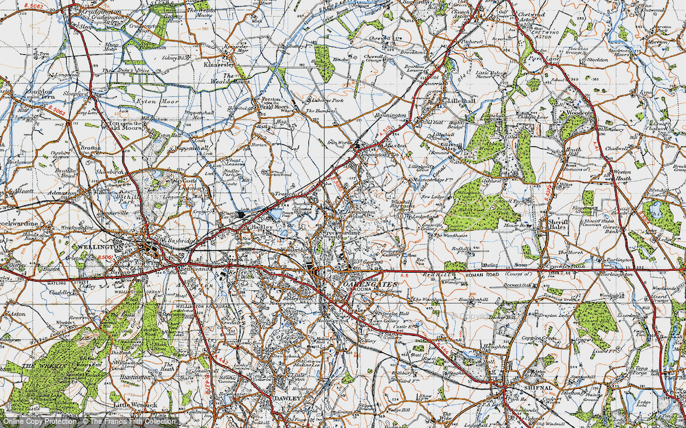 Old Map of Donnington Wood, 1946 in 1946