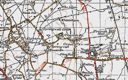 Old map of Donwell in 1947