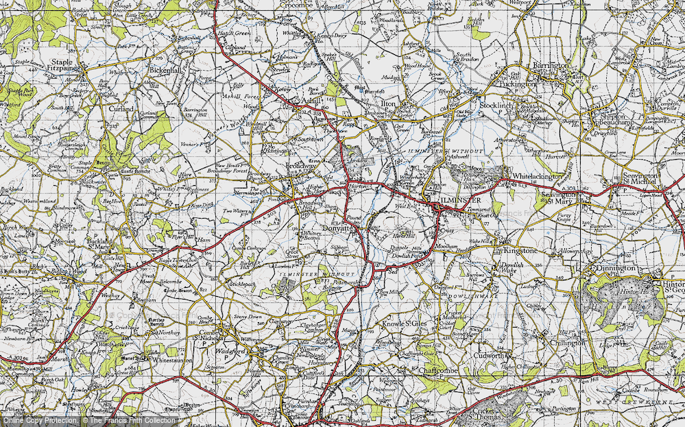 Old Map of Donyatt, 1945 in 1945