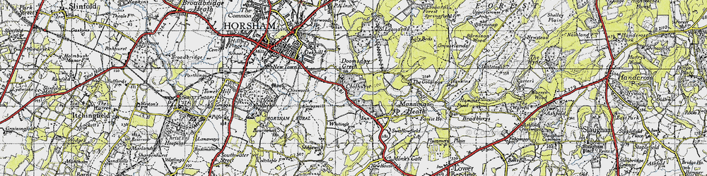 Old map of Doomsday Green in 1940