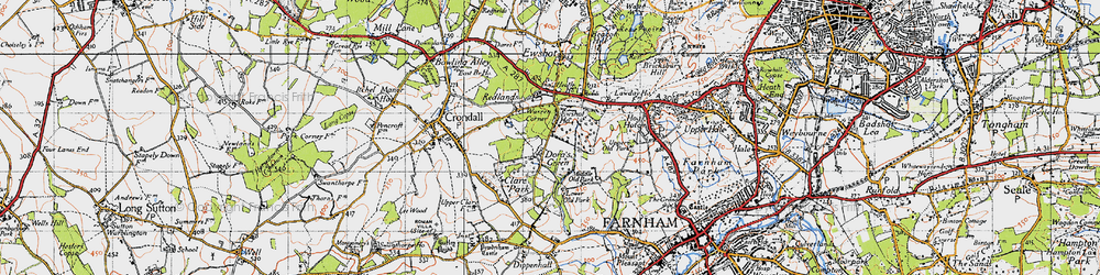 Old map of Dora's Green in 1940