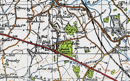 Old map of Dordon in 1946