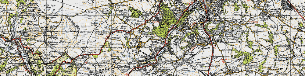 Old map of Dore in 1947