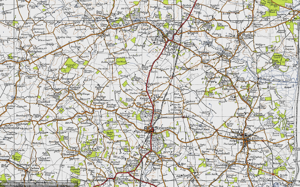 Old Map of Dorley's Corner, 1946 in 1946