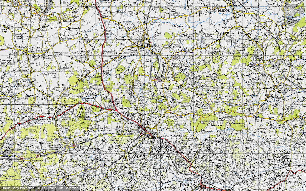 Old Map of Historic Map covering Wilderwick Ho in 1946
