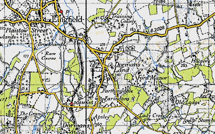 Old map of Dormansland in 1946