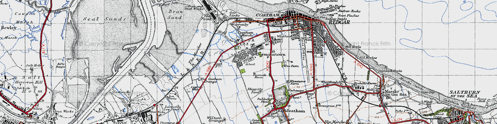 Old map of Dormanstown in 1947