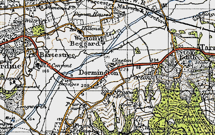 Old map of Dormington in 1947
