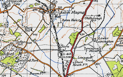 Old map of Dorn in 1946
