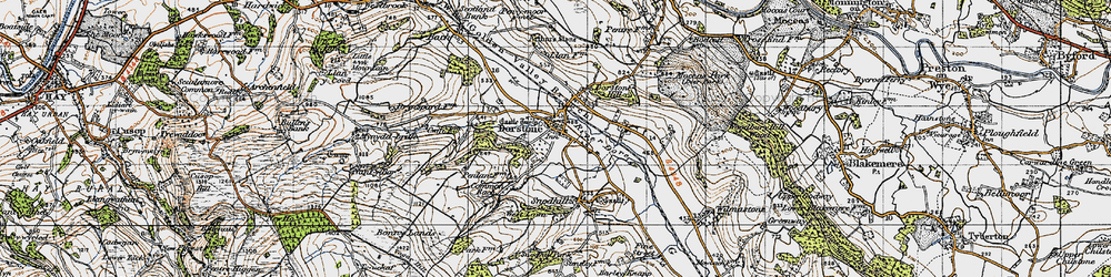 Old map of Dorstone in 1947