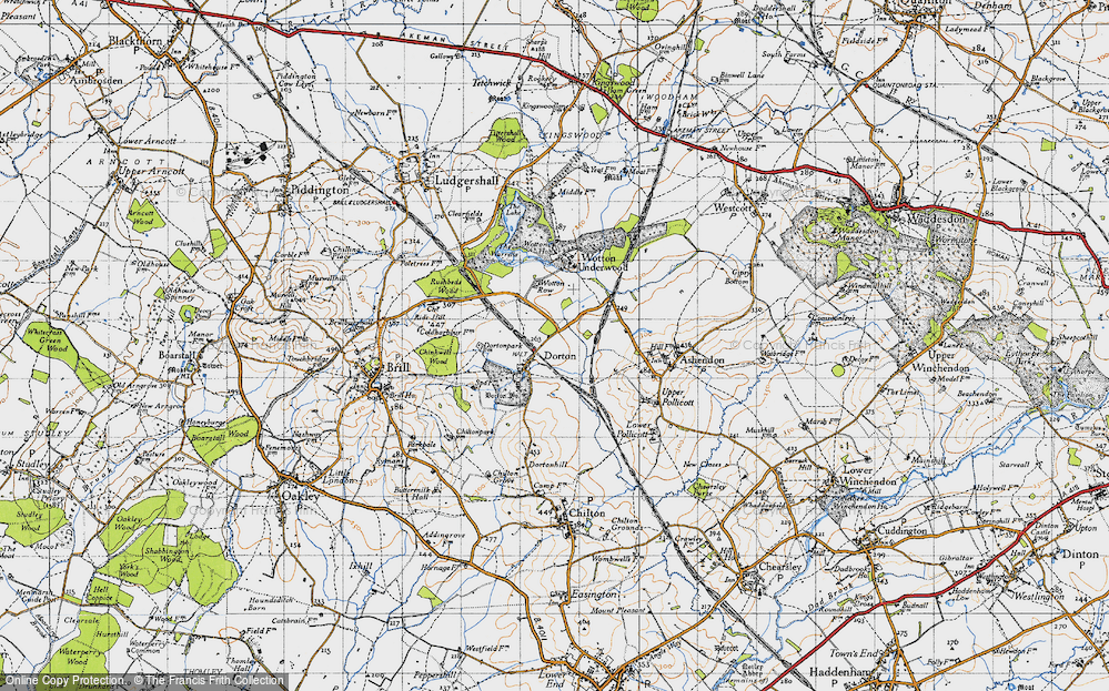 Old Map of Dorton, 1946 in 1946