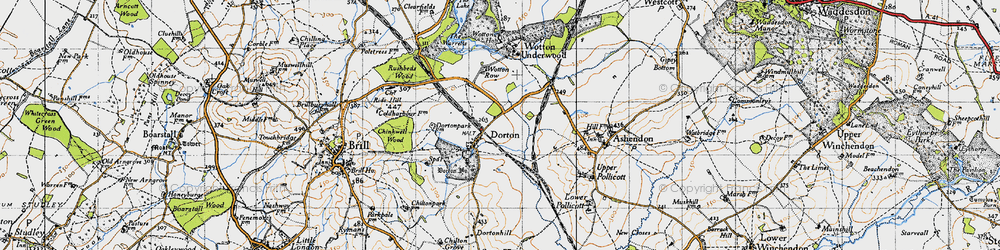 Old map of Dorton in 1946