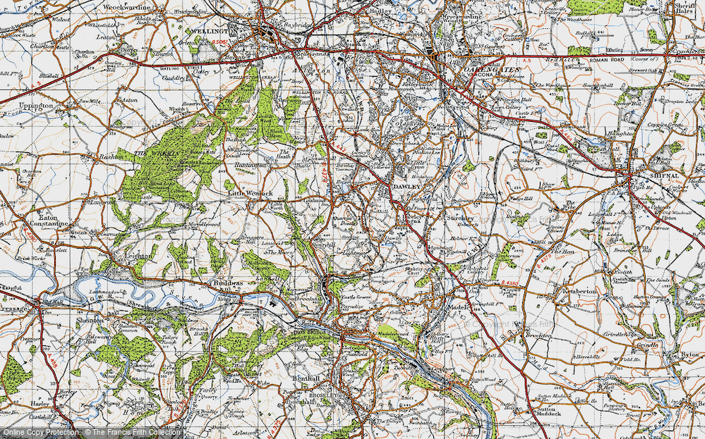 Old Map of Doseley, 1947 in 1947