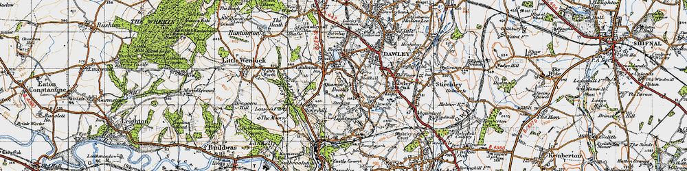 Old map of Doseley in 1947