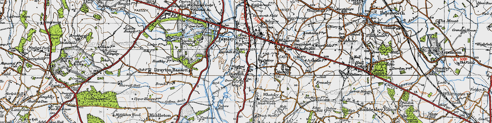 Old map of Dosthill in 1946