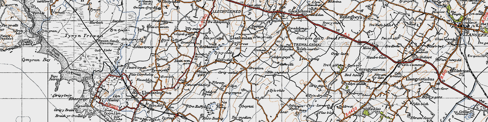 Old map of Dothan in 1947