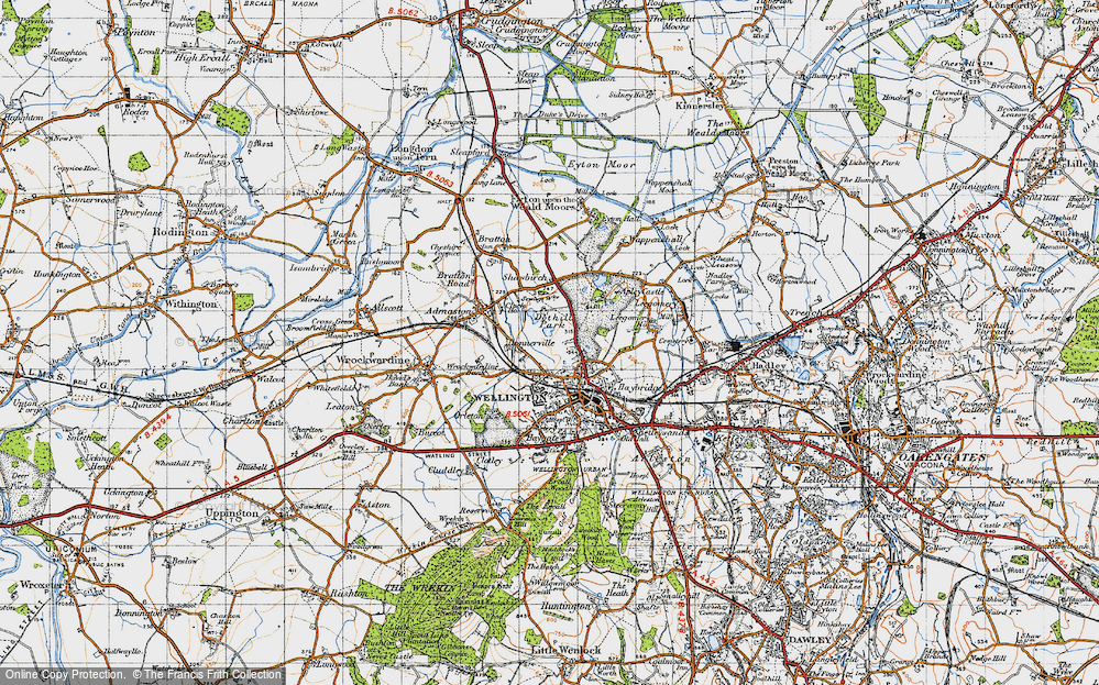 Old Map of Dothill, 1947 in 1947