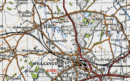 Old map of Dothill in 1947