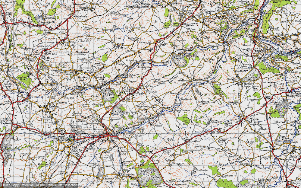 Old Map of Double Hill, 1946 in 1946